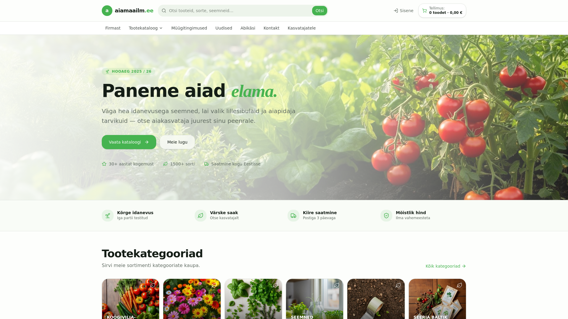 Aiamaailm website